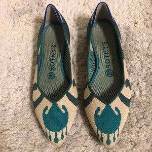 Rothy’s Moroccan Green Points 8